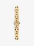 michael kors astor link gold tone bracelet watch