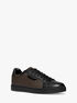 Keating Logo and Leather Sneaker michael kors keating logo and leather sneaker