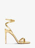 Chrissy Metallic Python Embossed Leather Sandal michael kors chrissy metallic python embossed leather sandal