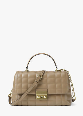 michael kors tribeca medium quilted leather satchel