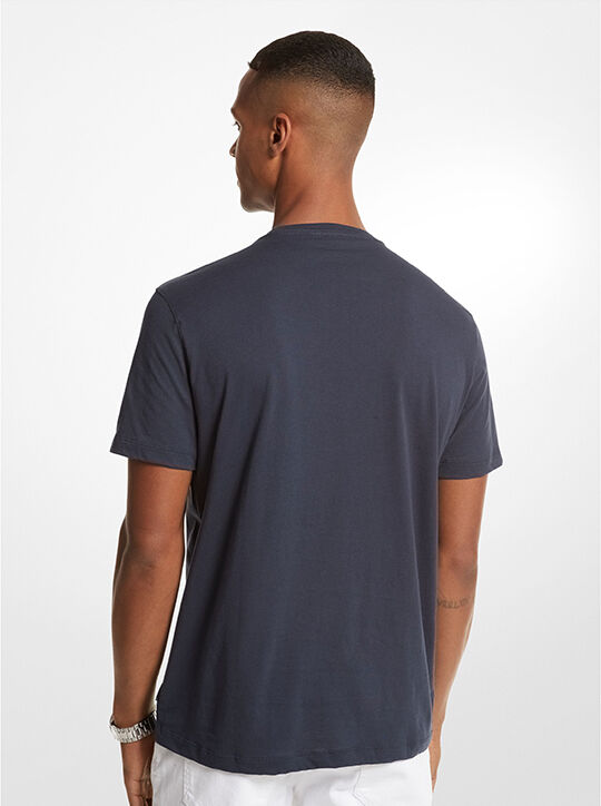 تي شيرت قطن بشعار الماركة michael kors تي شيرت قطن بشعار الماركة