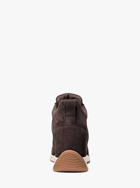 michael kors nikko s2 suede wedge trainer