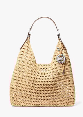 michael kors nolita large crocheted hobo shoulder bag