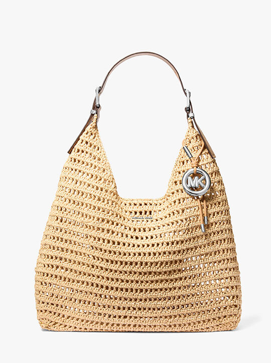 Nolita Large Crocheted Hobo Shoulder Bag michael kors nolita large crocheted hobo shoulder bag