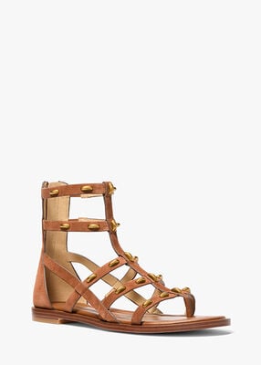 michael kors noa studded suede gladiator sandal