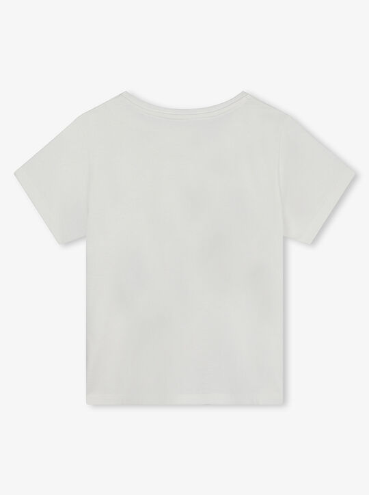 Empire Logo Cotton T-Shirt For Kids michael kors empire logo cotton t shirt for kids