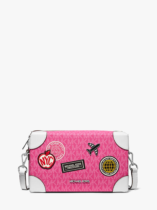 Jeanie Small Embellished Signature Logo Crossbody Bag michael kors jeanie small embellished signature logo crossbody bag