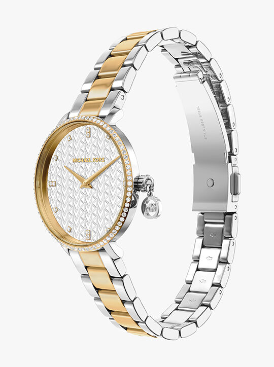 Michael Kors Pyper Two-Hand Two-Tone Stainless Steel Watch michael kors pyper two hand two tone stainless steel watch