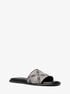 Hayworth Empire Logo Jacquard Slide Sandal michael kors hayworth empire logo jacquard slide sandal