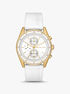 michael kors oversized hadyn pav  gold tone watch