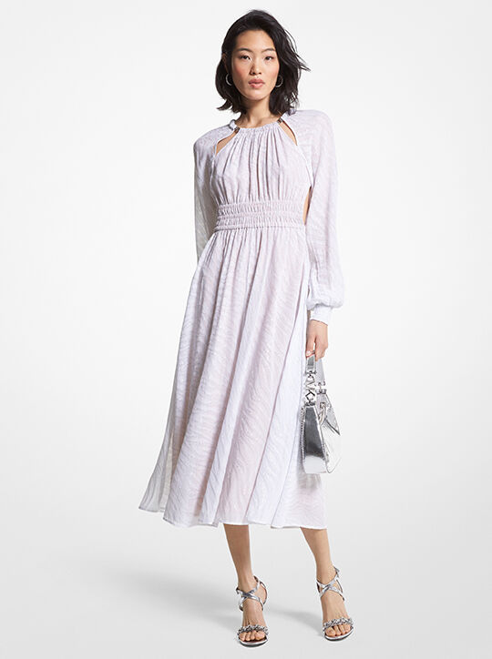 Zebra Metallic Fil Coupé Dress michael kors zebra metallic fil coup dress