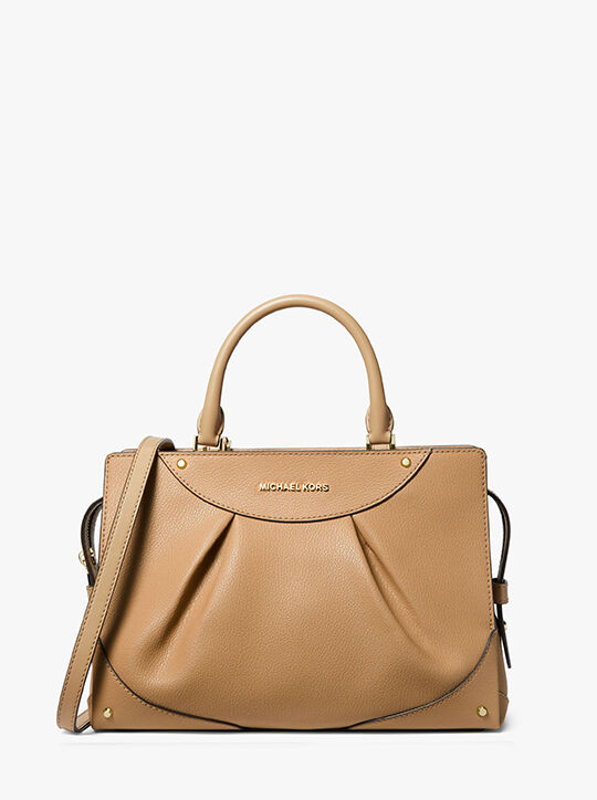 michael kors enzo medium leather satchel