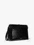 michael kors darrington large crackled leather messenger bag