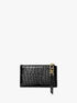 michael kors empire small crocodile embossed leather card case