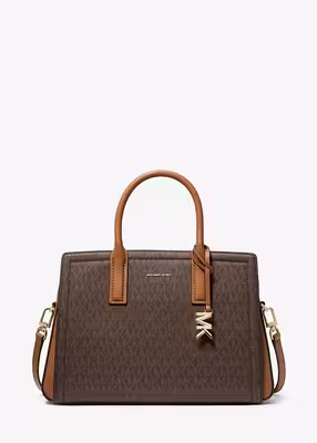 michael kors laila medium signature logo satchel