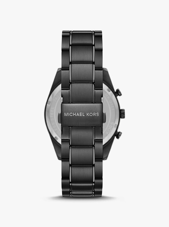 michael kors oversized accelerator black tone watch