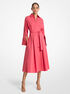 michael kors kimono sleeve stretch cotton poplin shirtdress