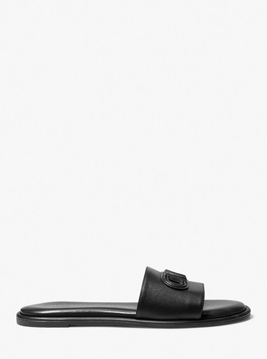 Saylor Embossed Leather Slide Sandal