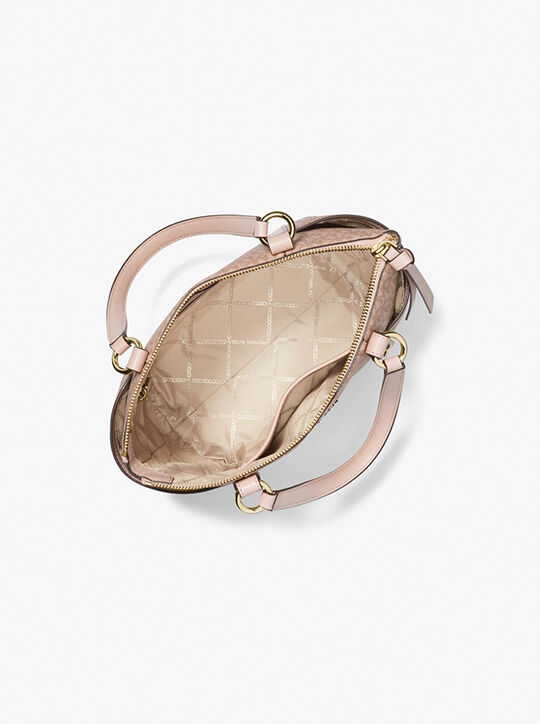 Sullivan Small Metallic Signature Logo Top-Zip Tote Bag michael kors sullivan small metallic signature logo top zip tote bag