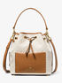 michael kors maeve medium signature logo bucket bag