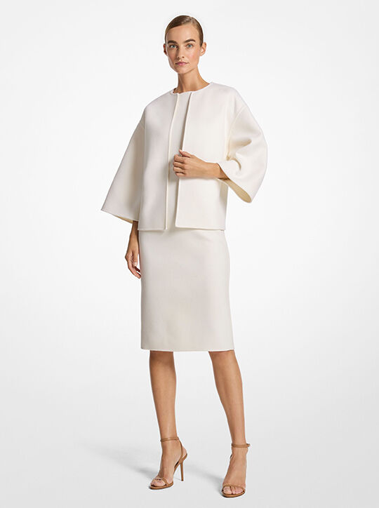 michael kors double faced wool kimono jacket