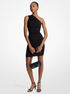 michael kors ruched stretch matte jersey one shoulder dress