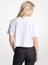 michael kors logo studded cotton jersey t shirt