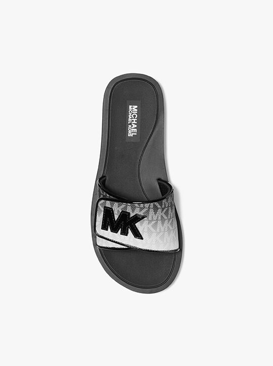 michael kors palmer ombr  signature logo slide sandal