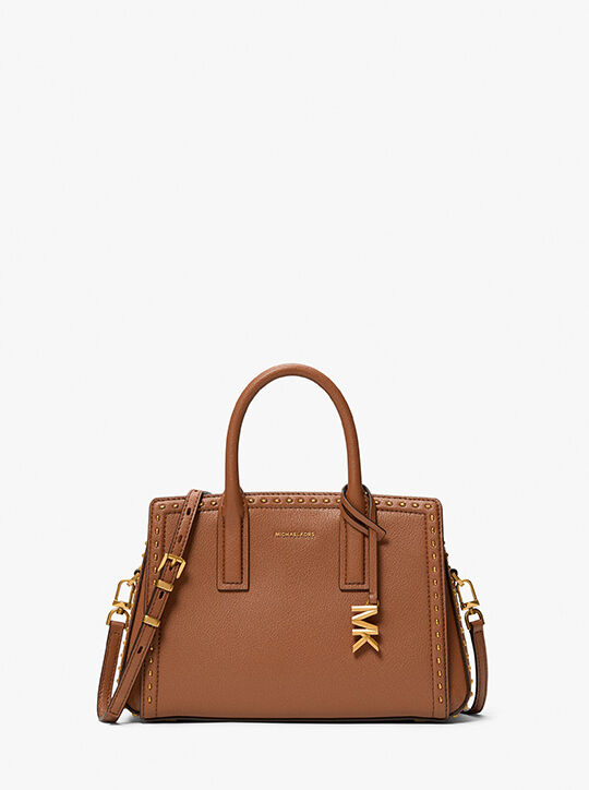 Laila Small Studded Leather Satchel michael kors laila small studded leather satchel