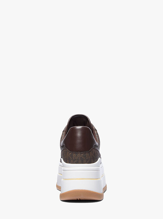 michael kors hayes signature logo platform sneaker