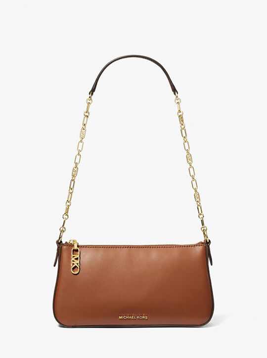 michael kors empire medium leather chain link pochette