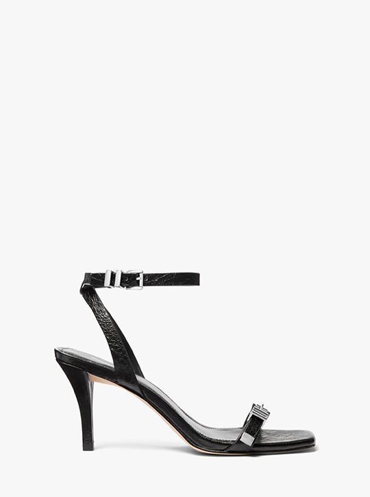 michael kors darrington crackled leather sandal