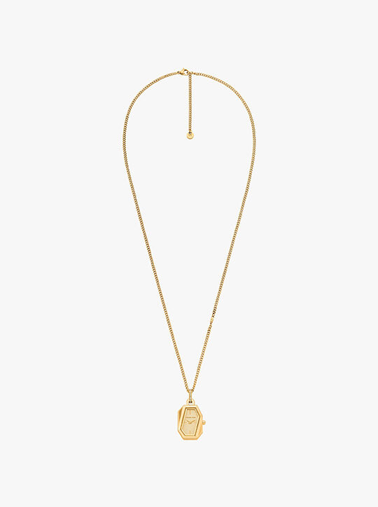 Suri Gold-Tone Watch Necklace michael kors suri gold tone watch necklace