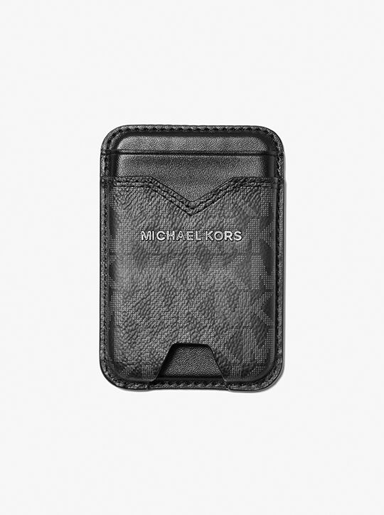 Hudson Signature Logo MagSafe Wallet michael kors hudson signature logo magsafe wallet