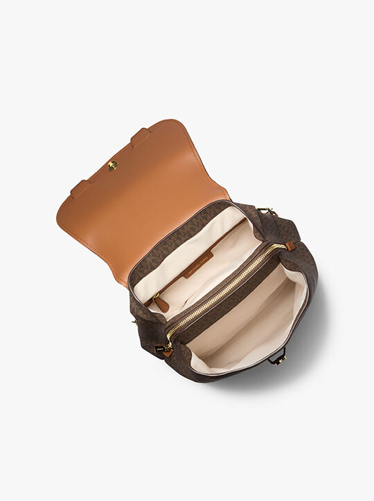 michael kors quinn medium signature logo backpack