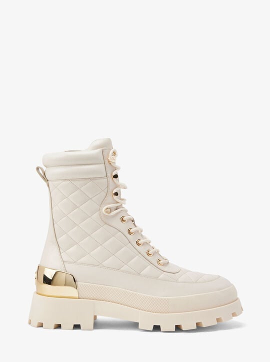 Rowan Quilted Leather Lace-Up Boot michael kors rowan quilted leather lace up boot
