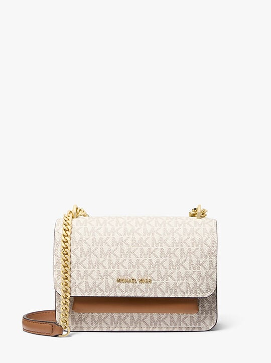 michael kors claire small signature logo crossbody bag