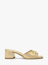 Carson Crackled Metallic Leather Mule michael kors carson crackled metallic leather mule