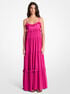 michael kors ruffled georgette tiered maxi dress