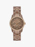 Ritz Pavé Beige Gold-Tone and Acetate Watch michael kors ritz pav beige gold tone and acetate watch