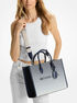 michael kors mirella medium ombr  logo tote bag