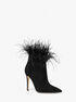 Whitby Feather Trim Suede Ankle Boot michael kors whitby feather trim suede ankle boot