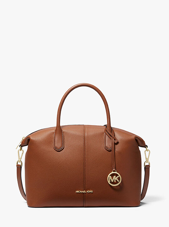 Hyde Large Pebbled Leather Satchel michael kors hyde large pebbled leather satchel