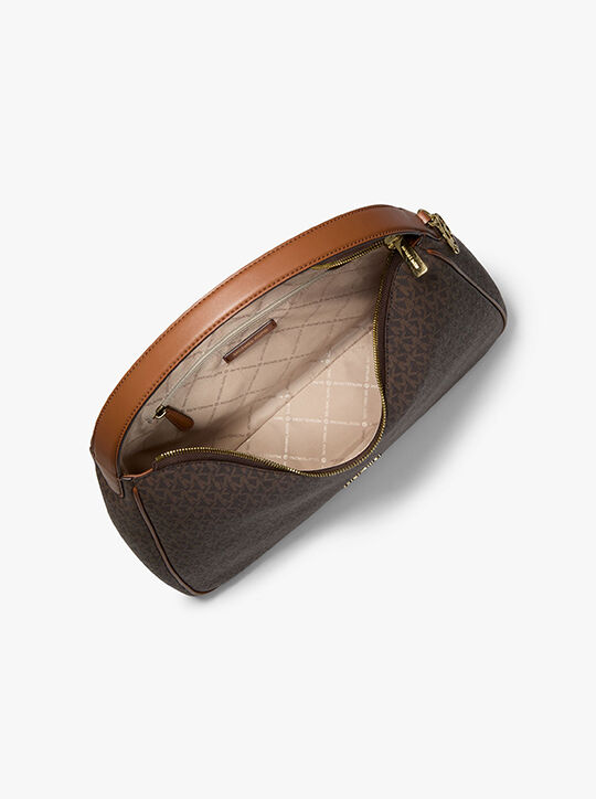 michael kors nayla medium signature logo shoulder bag