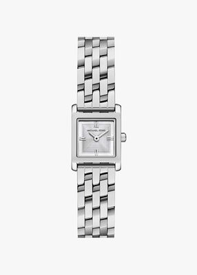 michael kors micro georgie silver tone watch