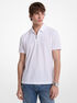 michael kors cotton blend piqu  zip up polo shirt