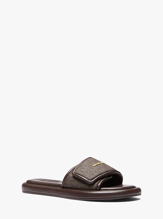 Suki Signature Logo Slide Sandal michael kors suki signature logo slide sandal