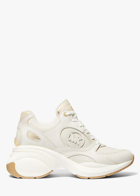 michael kors حذاء زوما الرياضي المصنوع من الجلد والنايلون