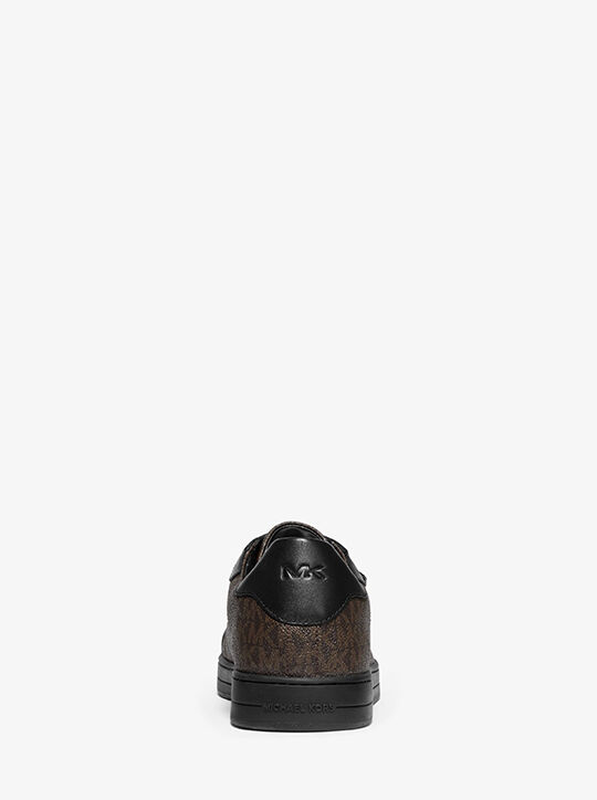michael kors keating logo and leather sneaker