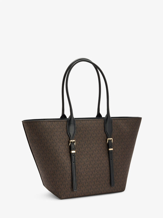 Moore Large Signature Logo Tote Bag michael kors moore large signature logo tote bag